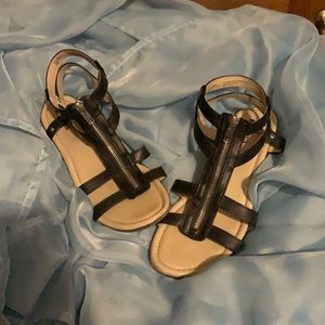 Black gladiator sandals